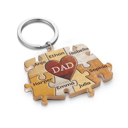 Customised Mothers Day Gift , Fathers Day Gift , Birthday Gift Idea , Or Chrsitmas Gift Idea  Puzzle Engraved Keychain , Customised Puzzle Keyring 