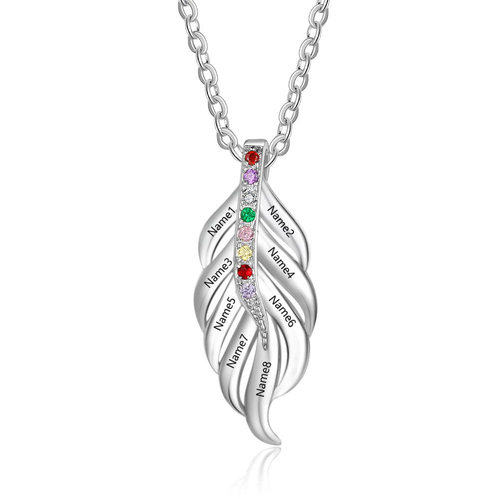 Personalised deals feather necklace