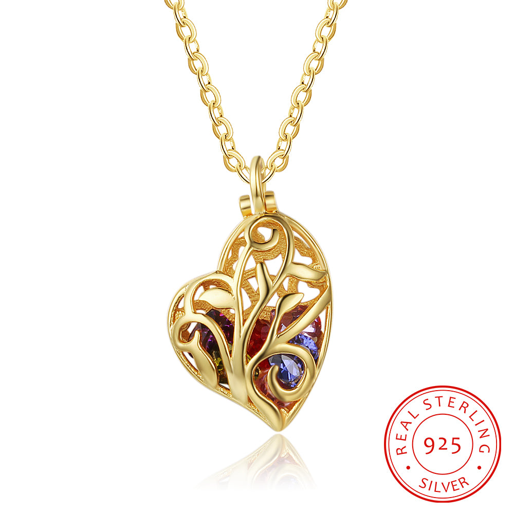 Personalised silver birthstone necklace, UK Sterling Silver Personalised Necklaces, sterling silver personalised necklaces for women, ladies sterling silver personalised necklace in London