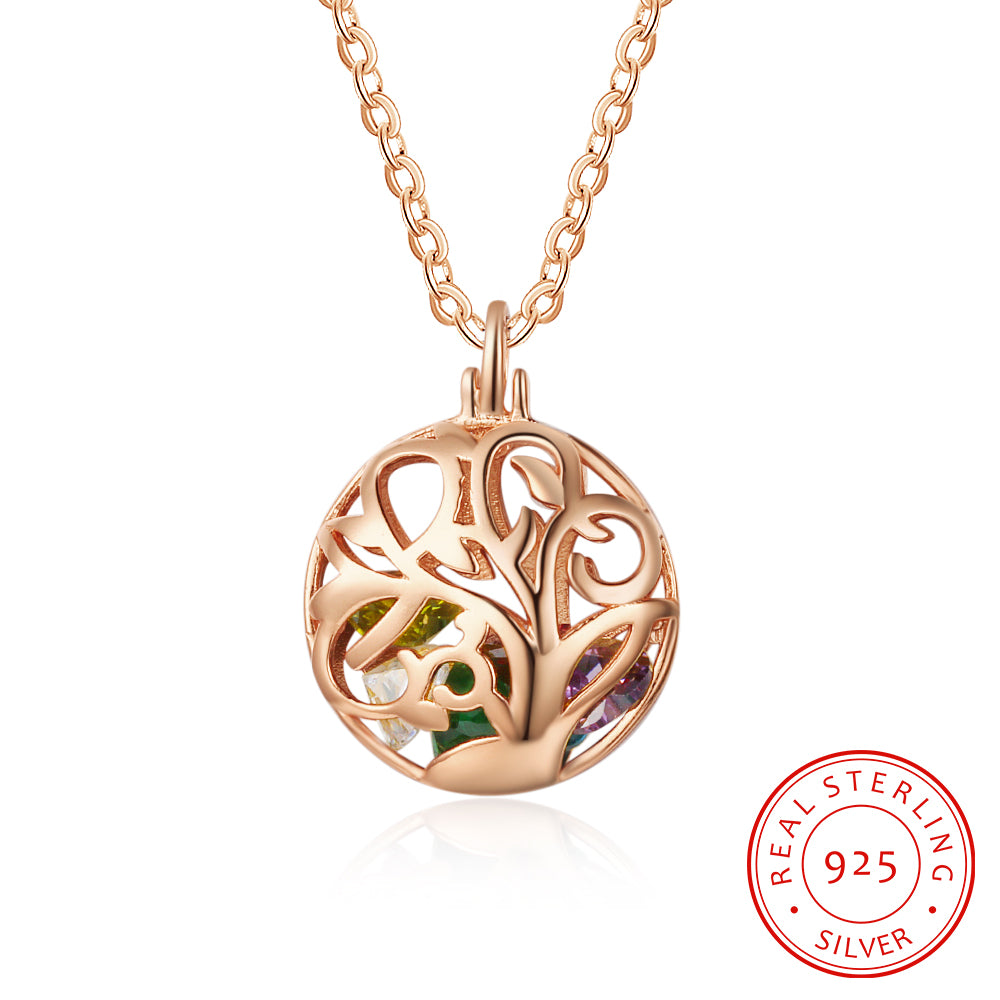 Personalised silver birthstone necklace, UK Sterling Silver Personalised Necklaces, sterling silver personalised necklaces for women, ladies sterling silver personalised necklace in London