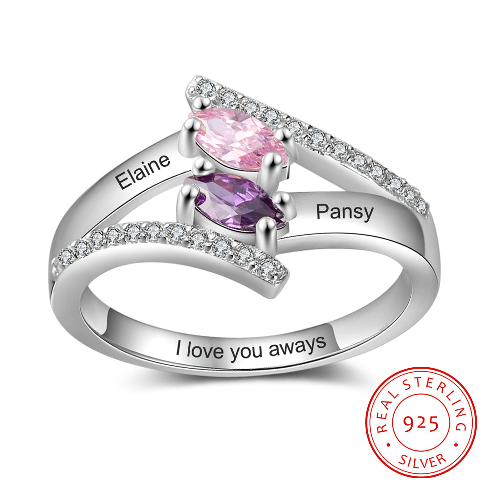 Personalised silver birthstone ring, Bespoke Ring, Bespoke silver ring, Bespoke silver birthstone ring, UK Sterling Silver Personalised ring, sterling silver personalised ring for women, ladies sterling silver personalised ring in London