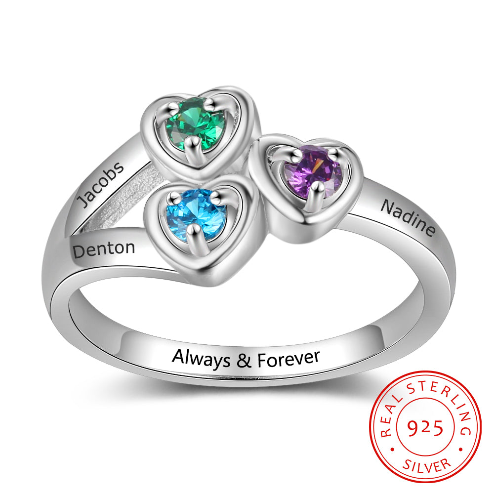 Personalised silver birthstone ring, Bespoke Ring, Bespoke silver ring, Bespoke silver birthstone ring, UK Sterling Silver Personalised ring, sterling silver personalised ring for women, ladies sterling silver personalised ring in London