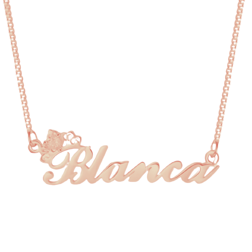 Personalised Birthstone Name Necklace | Bespoke Name Necklace With Birthstone