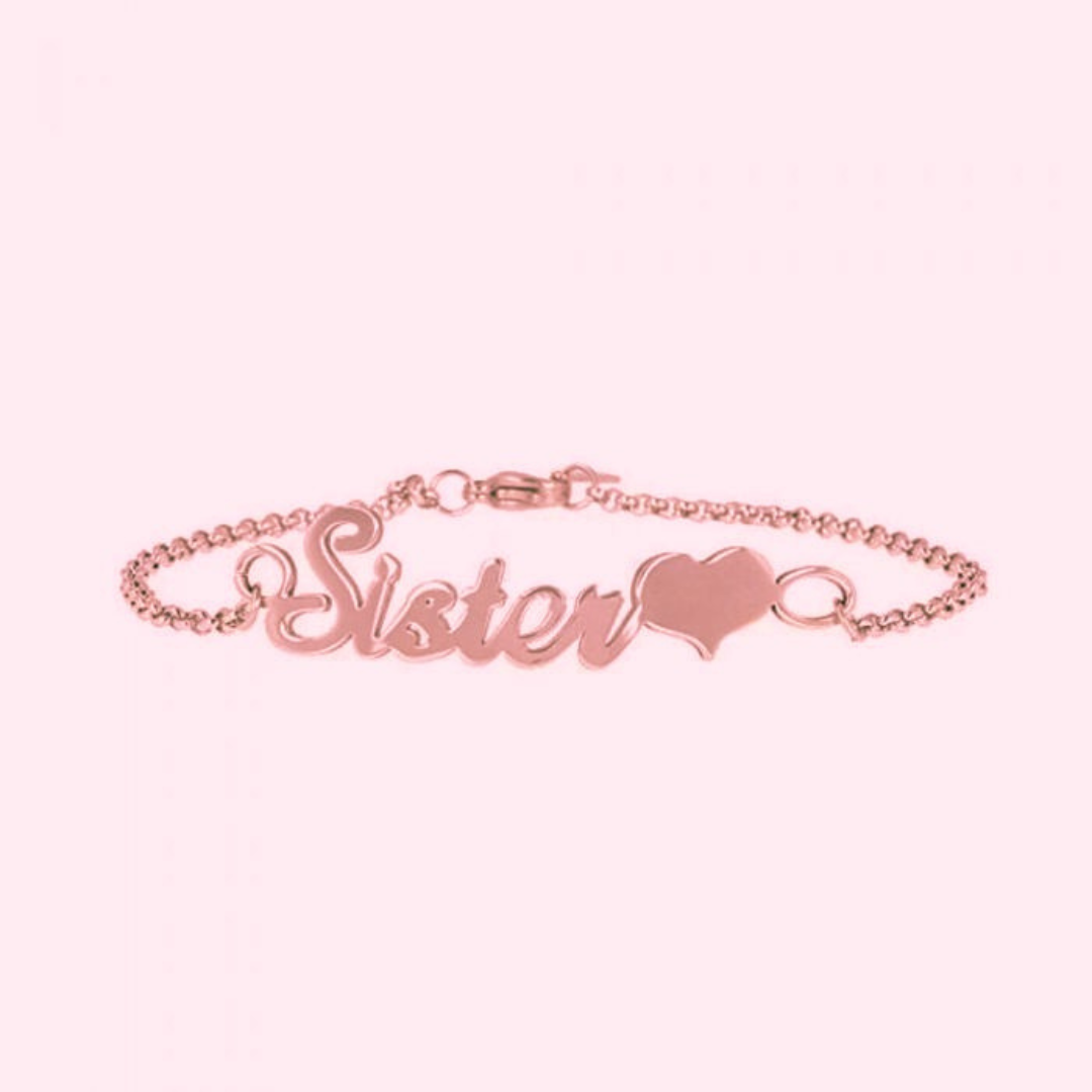 Name Bracelets Customised | Personalised Name Bracelet With Heart