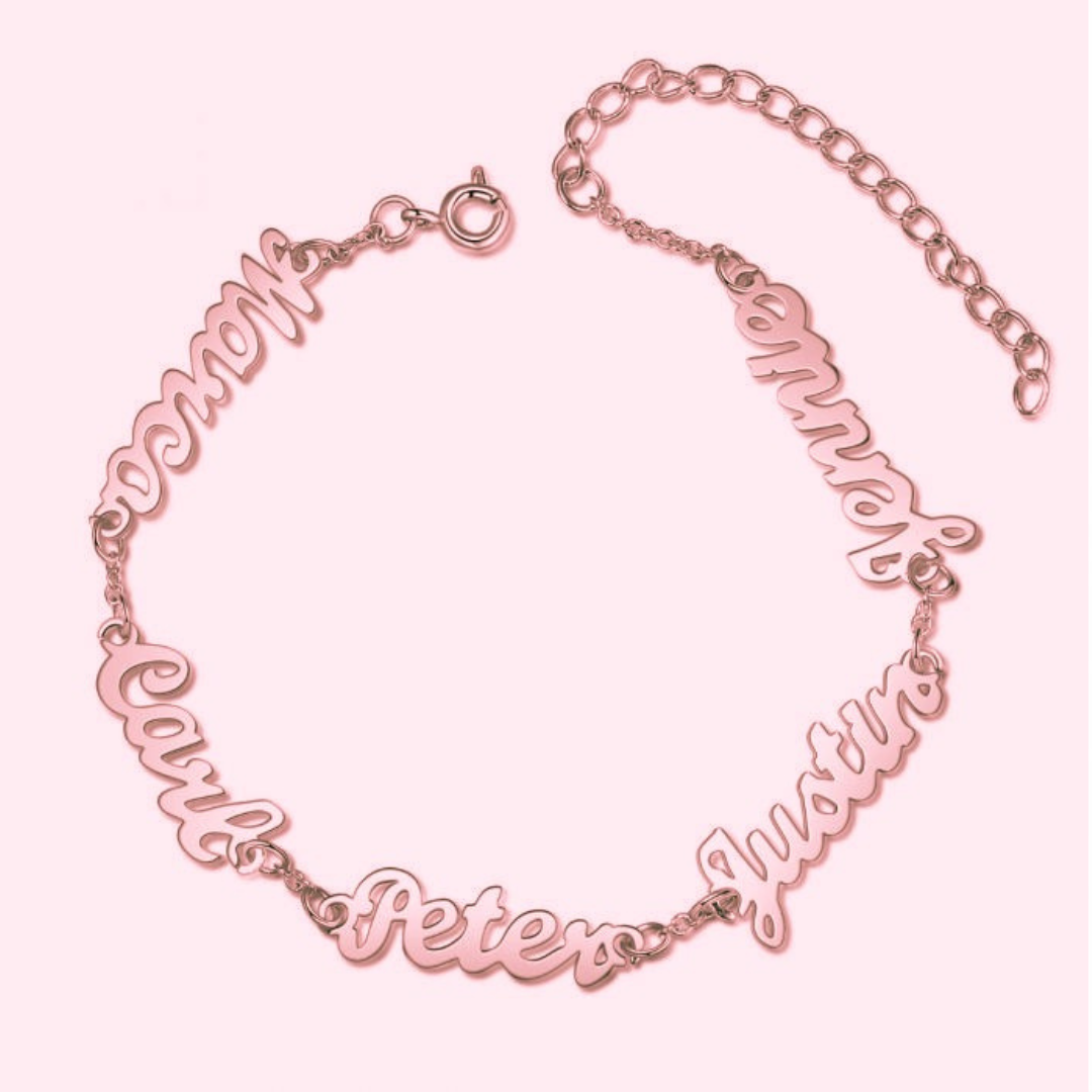 Names Bracelets Customised | Personalised Name Bracelet Up To 5 Names