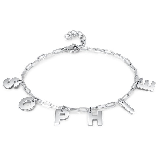Customised Bracelet For Women With Letters | Bespoke Letters Bracelet For Her