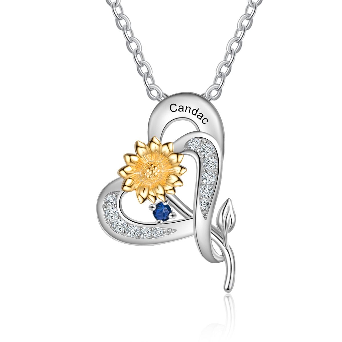 Sunflower on sale birthstone necklace