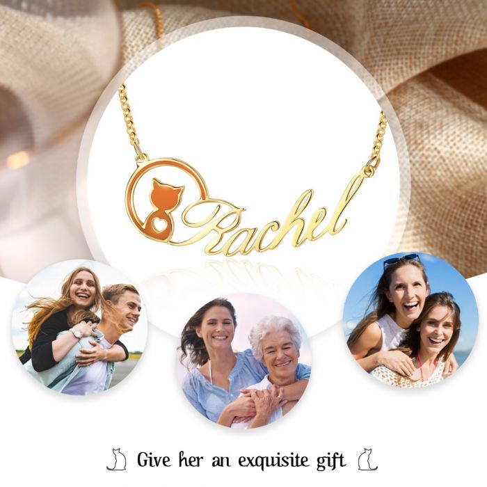 Personalised Name Necklace | Bespoke Cat Name Necklace