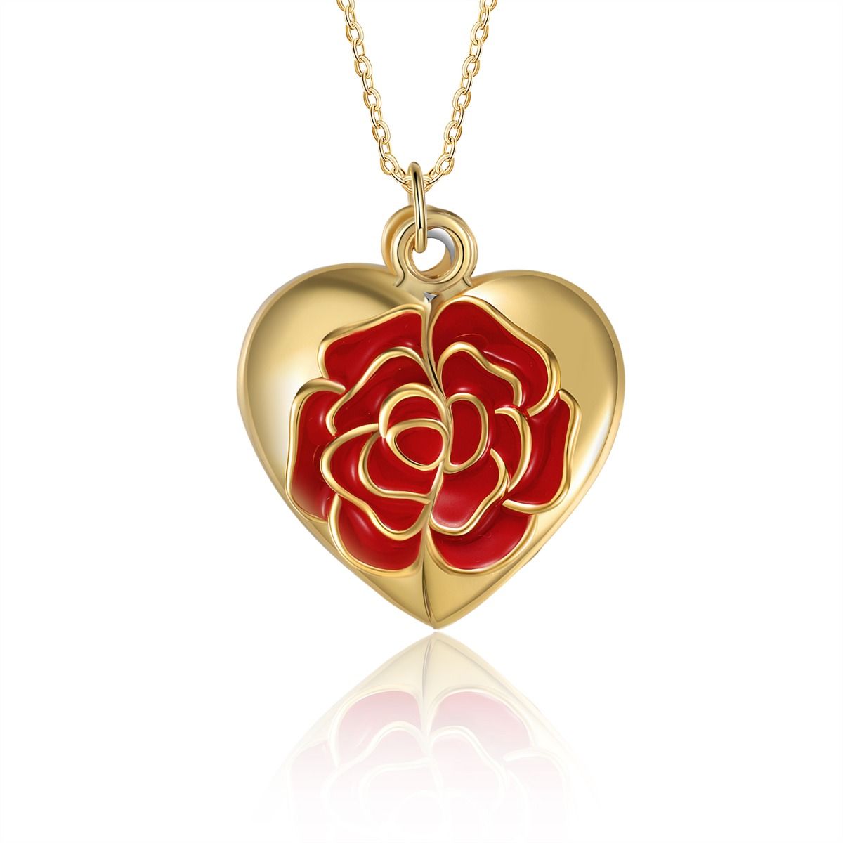 Personalised Rose Heart Photo Necklace | Bespoke Gift Of Love For Her