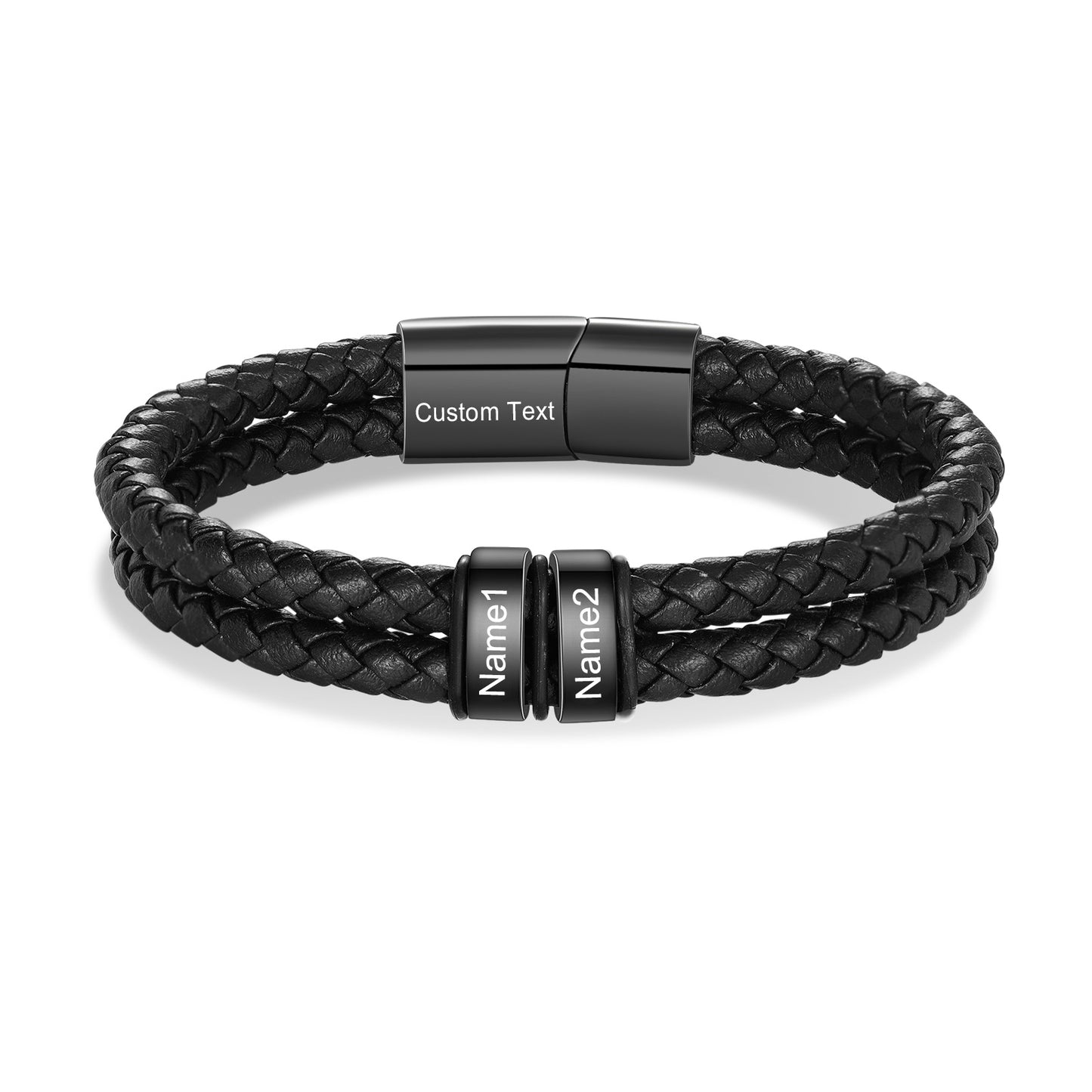Custom Leather Bracelet For Men - Personalised Men's Leather Bracelet...