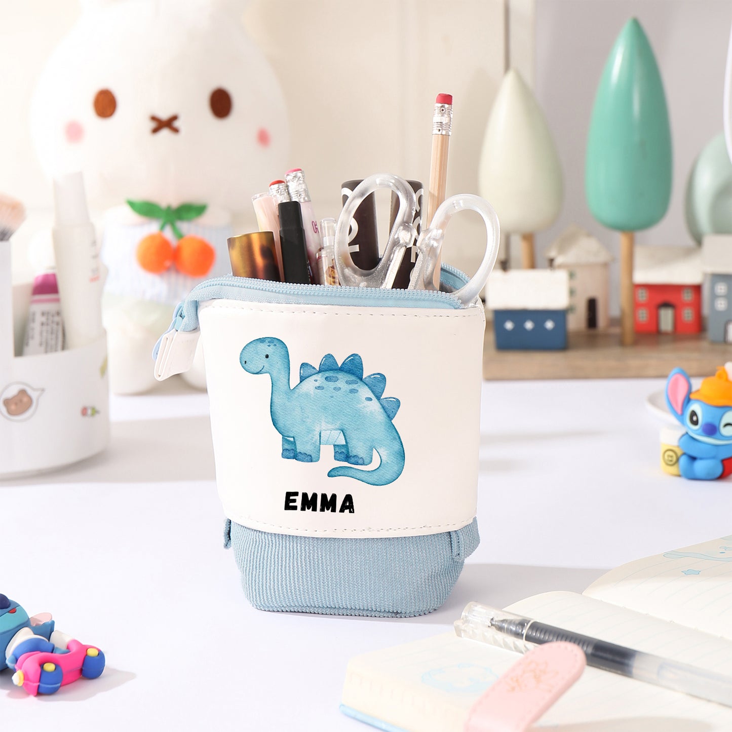 Personalised Dinosaur Pencil Case , Custom Name Pattern Pencil Case for Children 