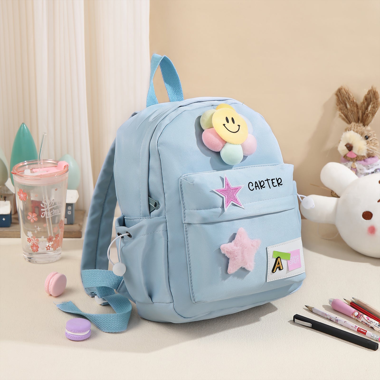 Personalised School Bag for Boys and Girls , Custom Name Backpack for Children