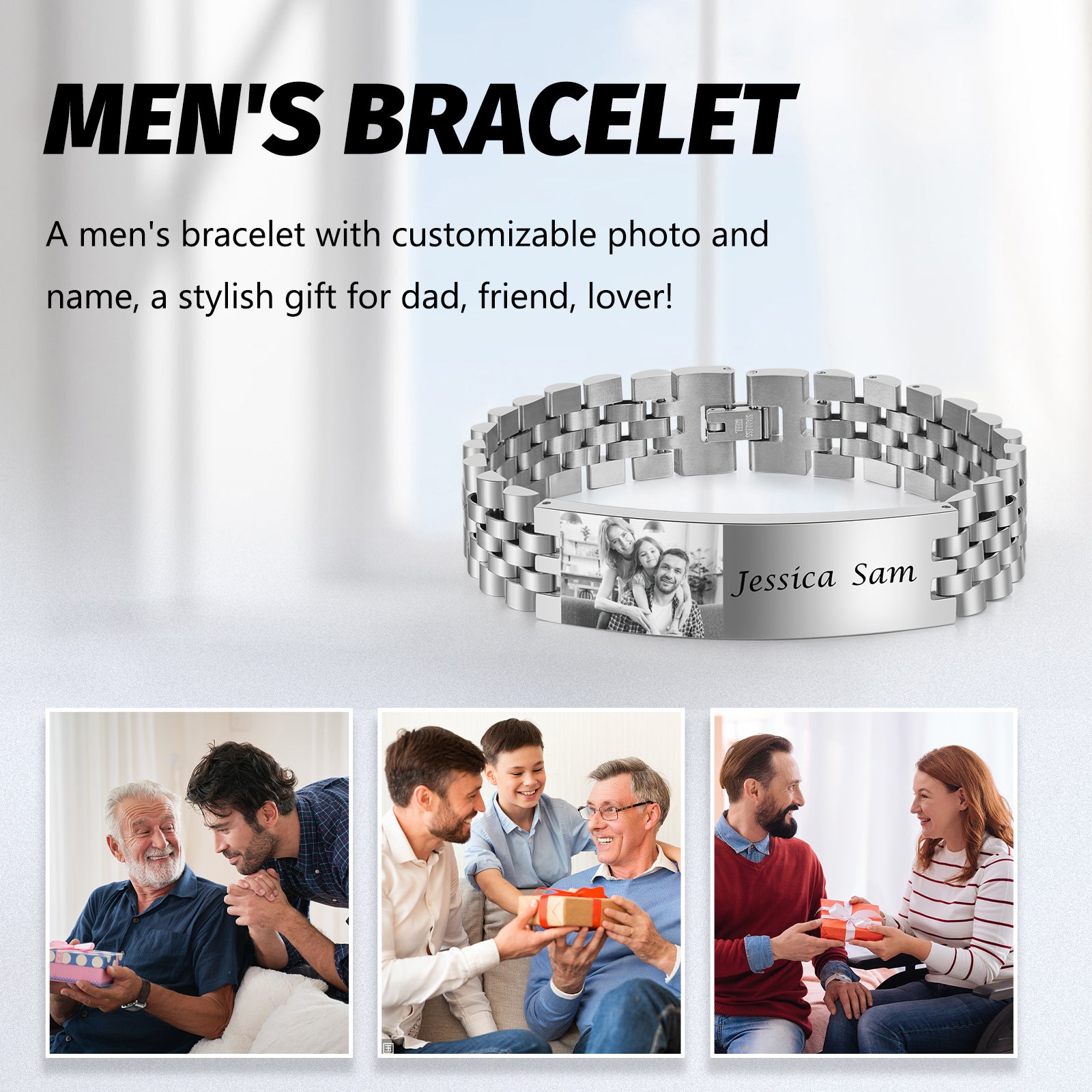 Personalised keepsake bracelet for him