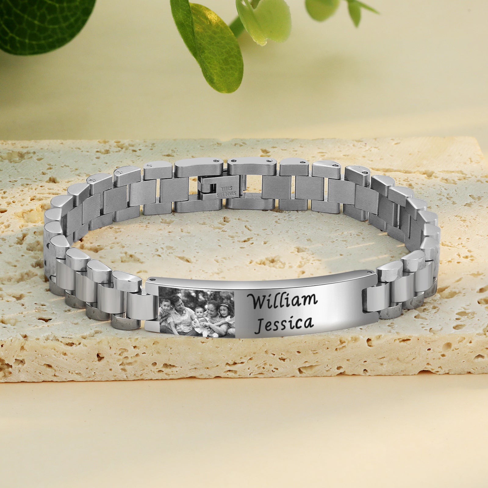 Personalised photo bracelet gift for boyfriend