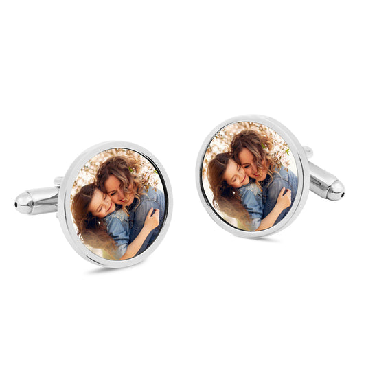 Personalised photo cufflinks with custom image
