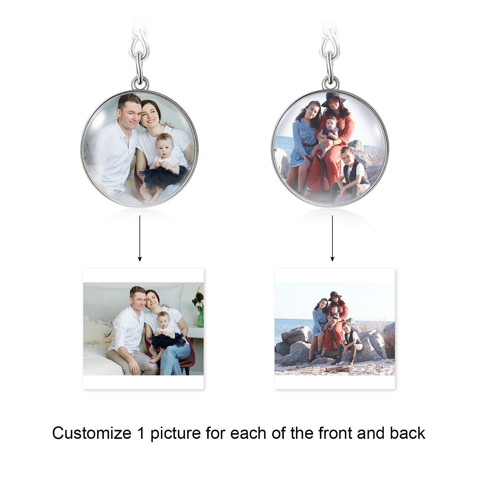 Customised Anniversary Gift For Her , Valentines Day Gift, Mothers Day Gift , Fathers Day Gift , Birthday Gift Idea , Or Chrsitmas Gift For Women Personalised Keyring With Photo , Customised Photo Keychain , Gift For Mom