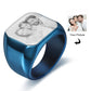 Customised Signet Ring For Men | Personalised Photo Ring For Him | Custom Signet Ring For Man