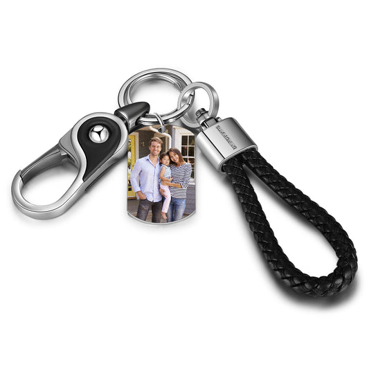 Customised Anniversary Gift For Him , Valentines Day Gift, Fathers Day Gift , Birthday Gift For Him , Gift For Boyfriend, Or Chrsitmas Gift For Husband   Personalised Keyring With Photo , Customised Photo Keychain , Gift For Dad 