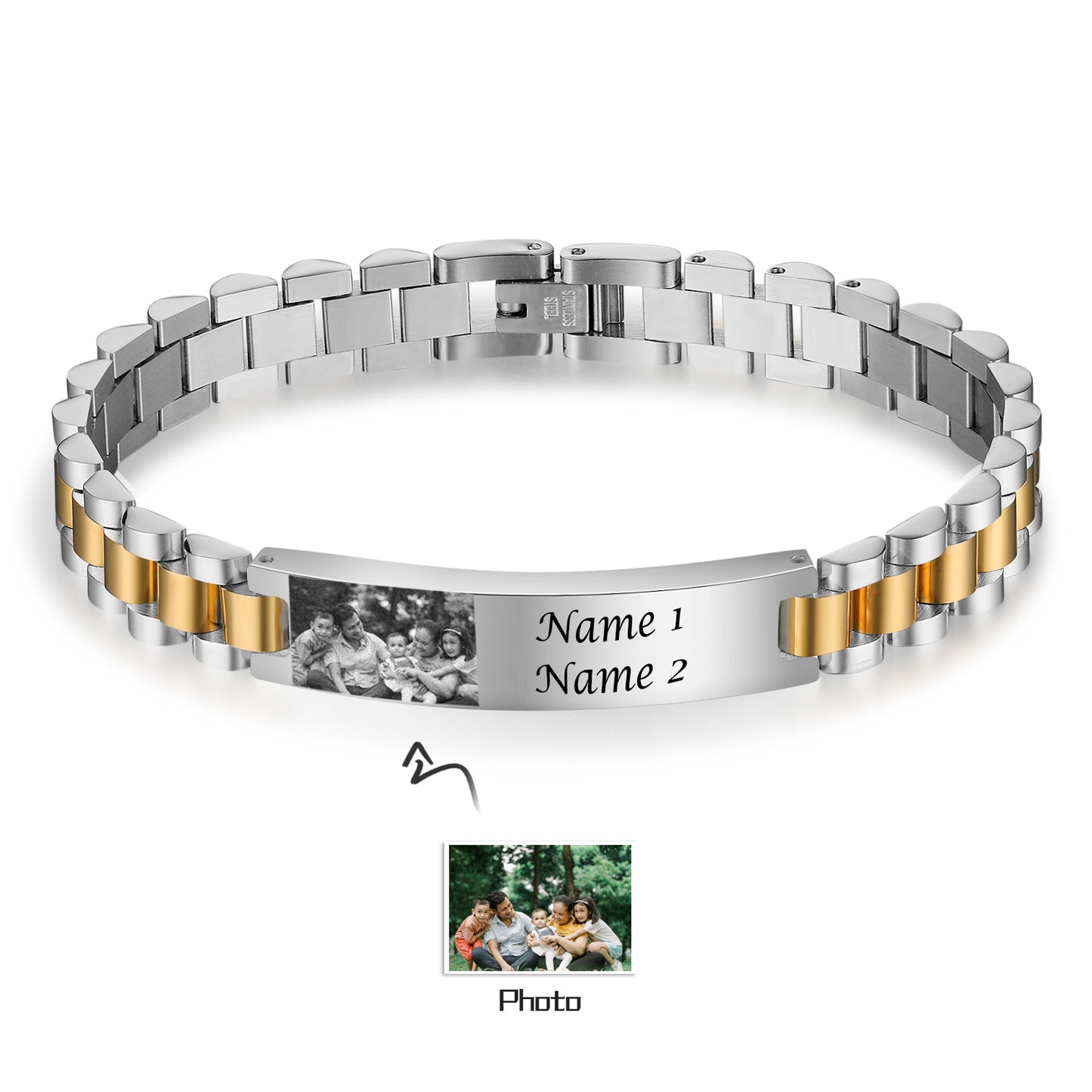 Personalised Photo Bracelet For Men | Custom Bracelet For Men With Photo | Personalised Gift for Boyfriend | Anniversary Gift Form Men
