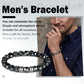 Personalised Leather Bracelet For Men | Men's Beaded Bracelet | Engraved Bracelet For Men | Customised Gift For Men