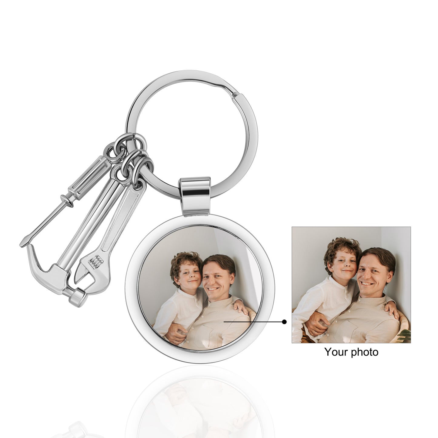 Customised Anniversary Gift For Him , Valentines Day Gift, Mothers Day Gift , Fathers Day Gift , Birthday Gift Idea , Or Chrsitmas Gift For Husband   Personalised Keyring With Photo , Customised Photo Keychain  