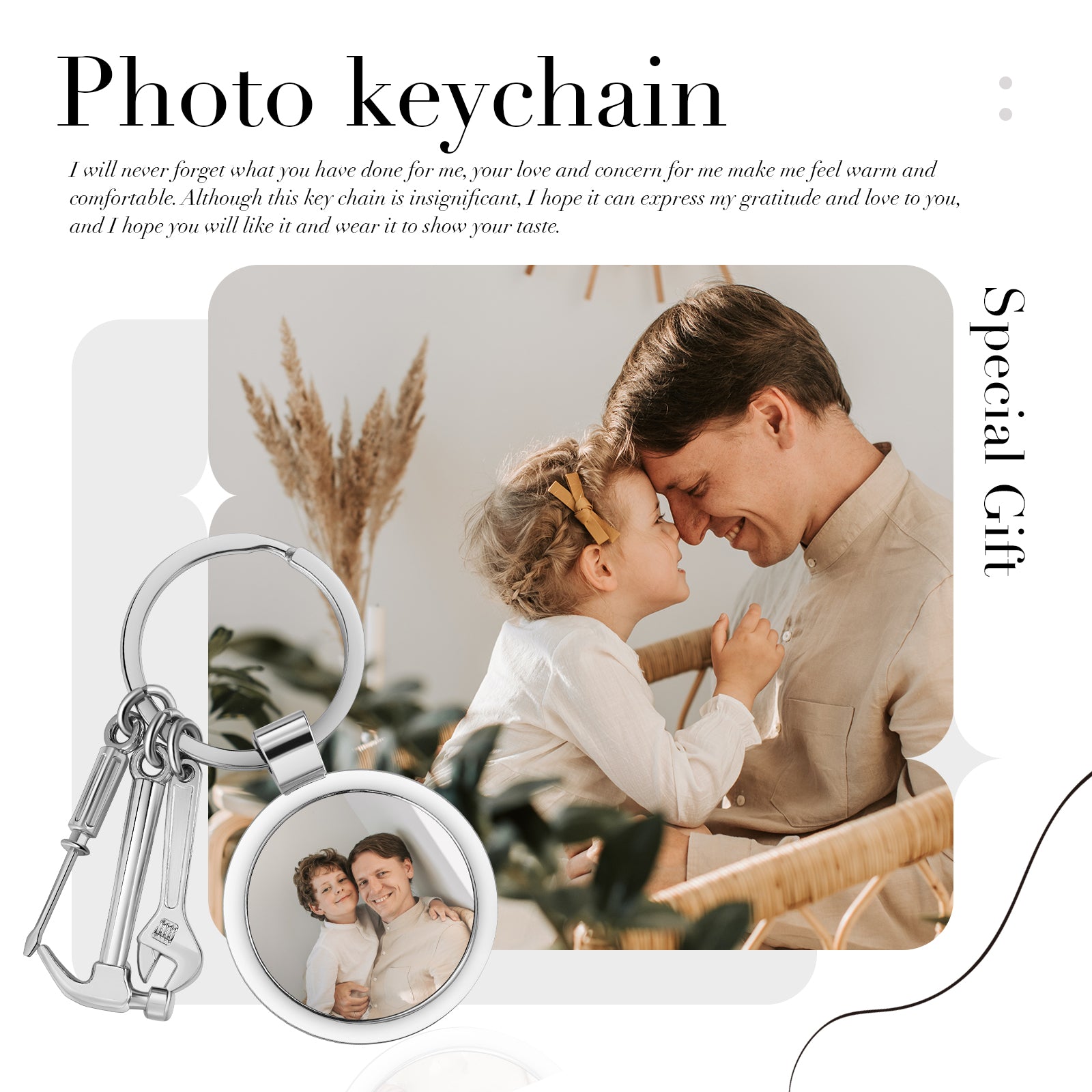 Customised Anniversary Gift For Him , Valentines Day Gift, Mothers Day Gift , Fathers Day Gift , Birthday Gift Idea , Or Chrsitmas Gift For Husband   Personalised Keyring With Photo , Customised Photo Keychain  