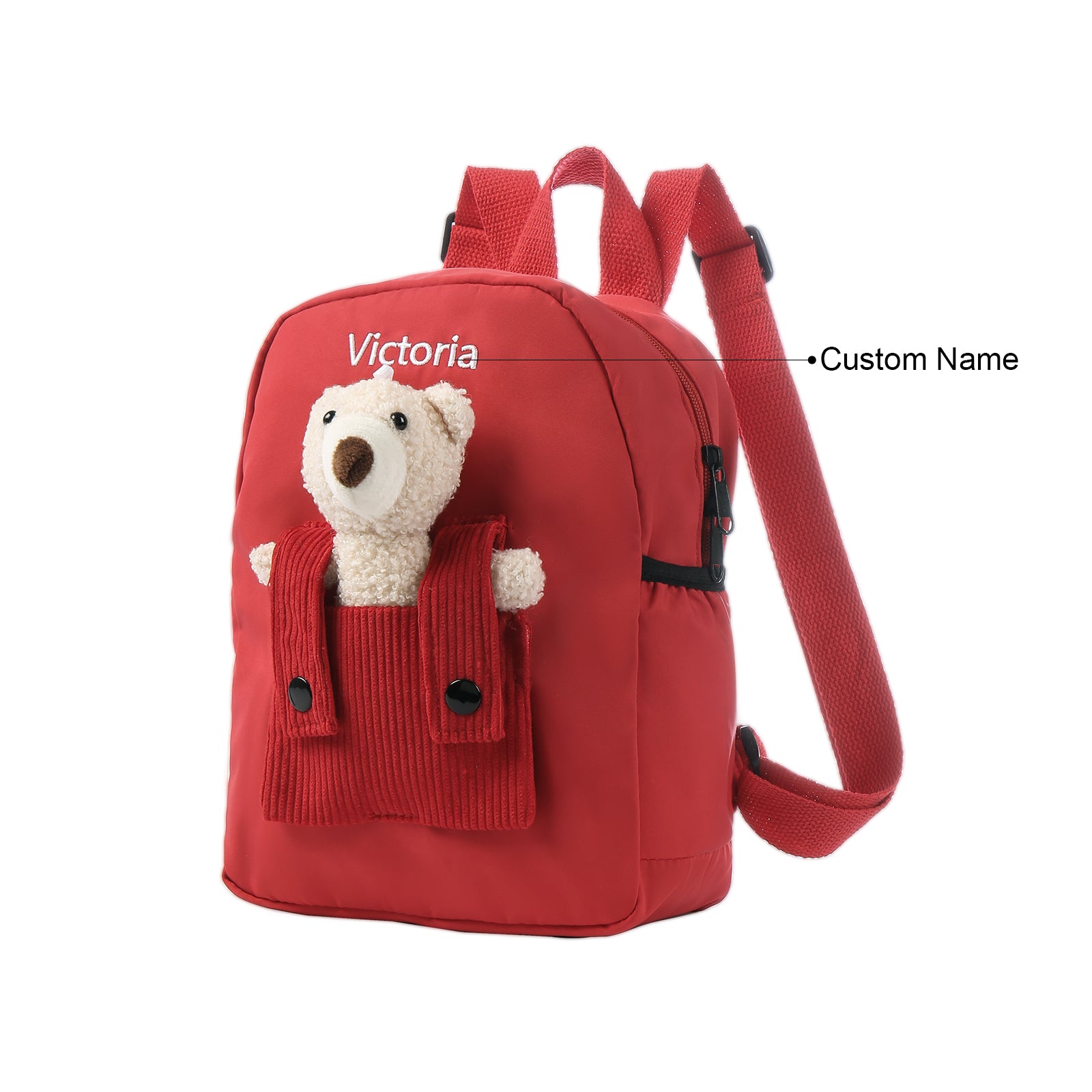 Personalised Teddy bear school bag, Custom Name School back with Teddy Bear