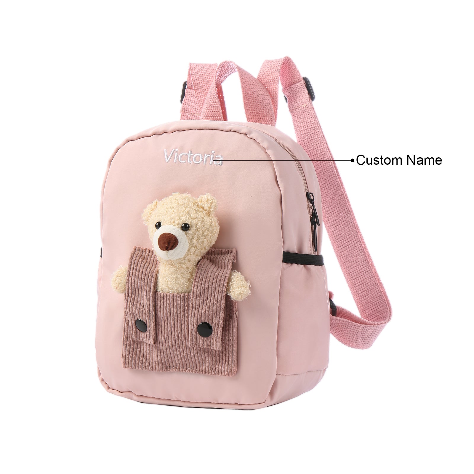 Personalised Teddy bear school bag, Custom Name School back with Teddy Bear