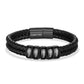 Custom Leather Bracelet For Men - Personalised Men's Leather Bracelet