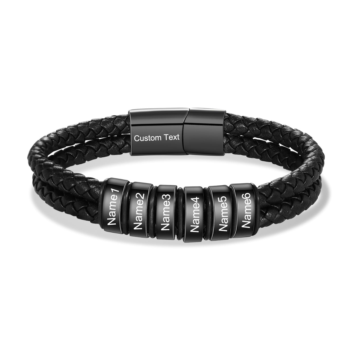 Custom Leather Bracelet For Men - Personalised Men's Leather Bracelet