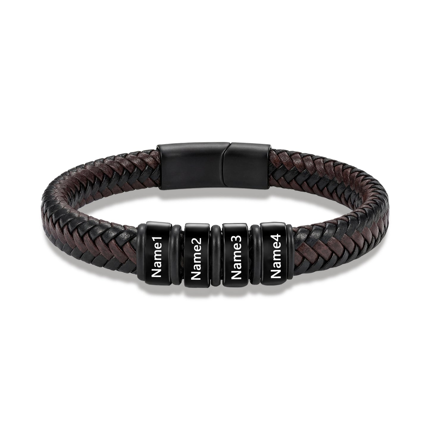 Custom Men Leather Bracelet - Personalised Bracelet for Men