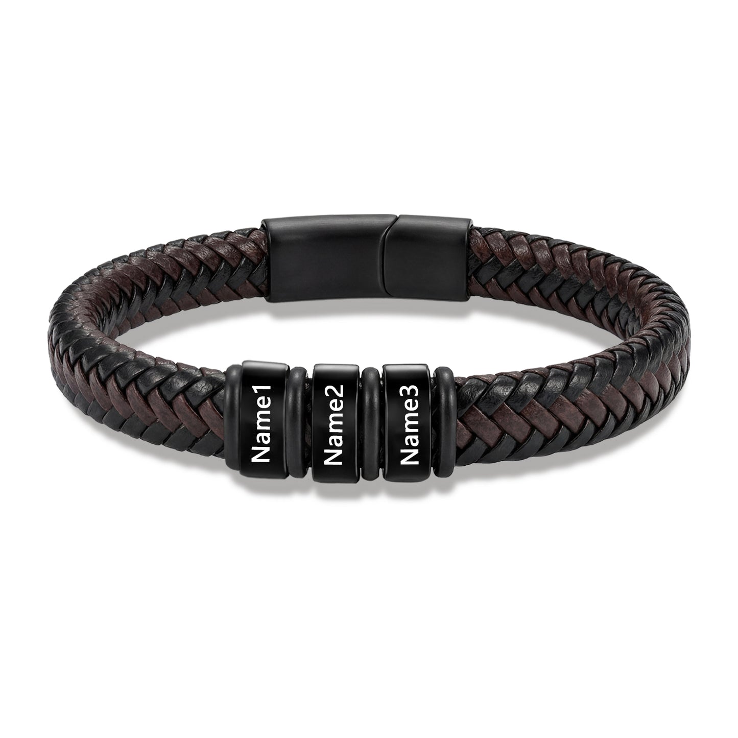 Custom Men Leather Bracelet - Personalised Bracelet for Men