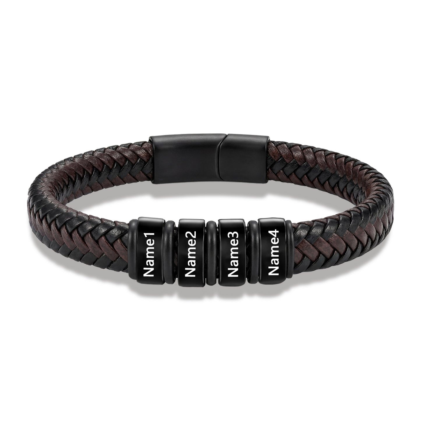 Custom Men Leather Bracelet - Personalised Bracelet for Men