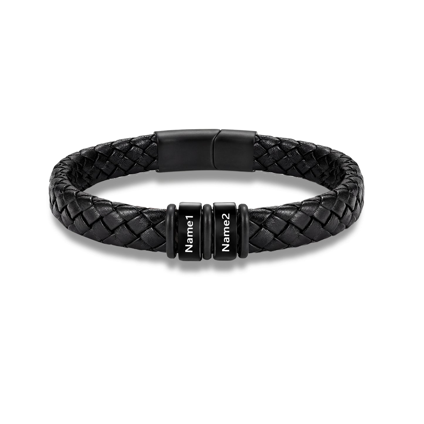 Custom Men Leather Bracelet - Personalised Bracelet for Men