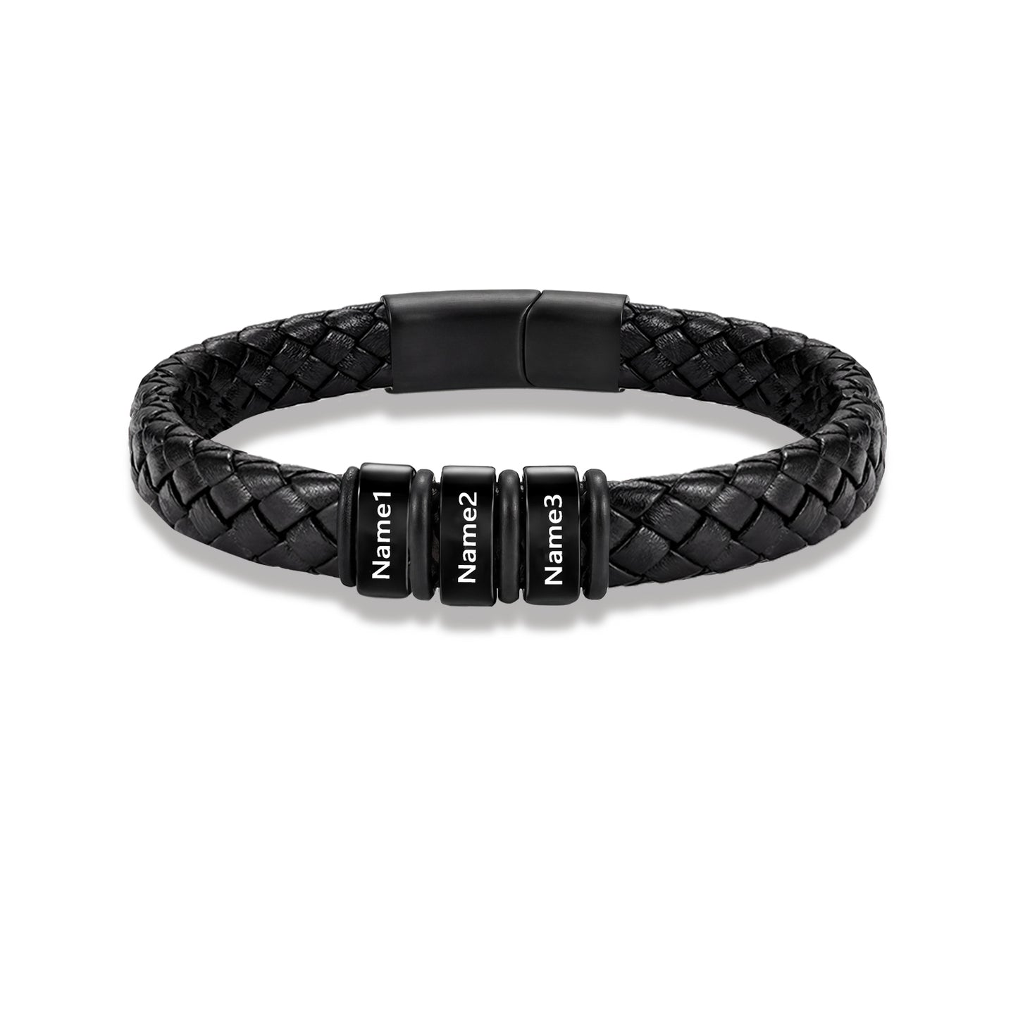 Custom Men Leather Bracelet - Personalised Bracelet for Men
