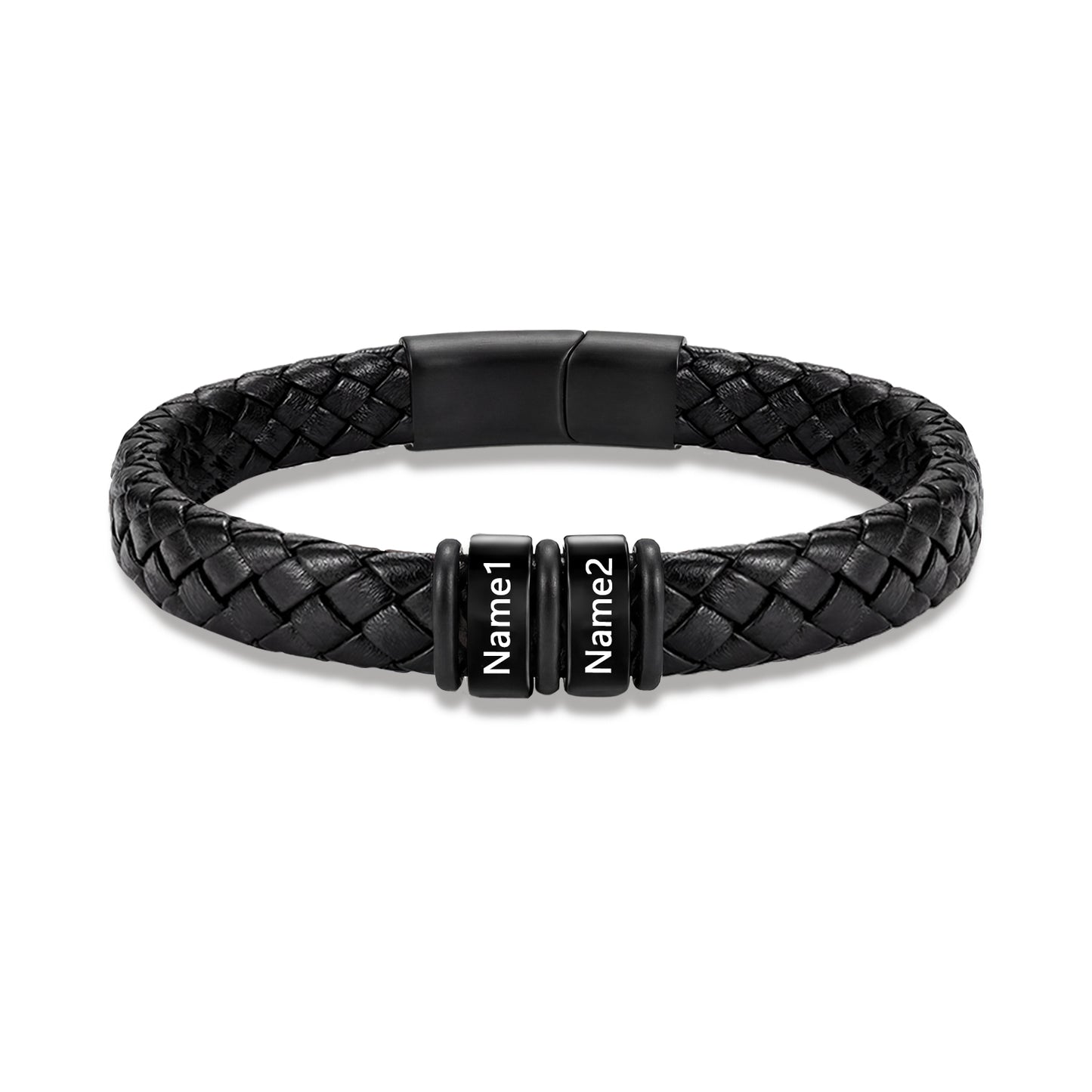 Custom Men Leather Bracelet - Personalised Bracelet for Men
