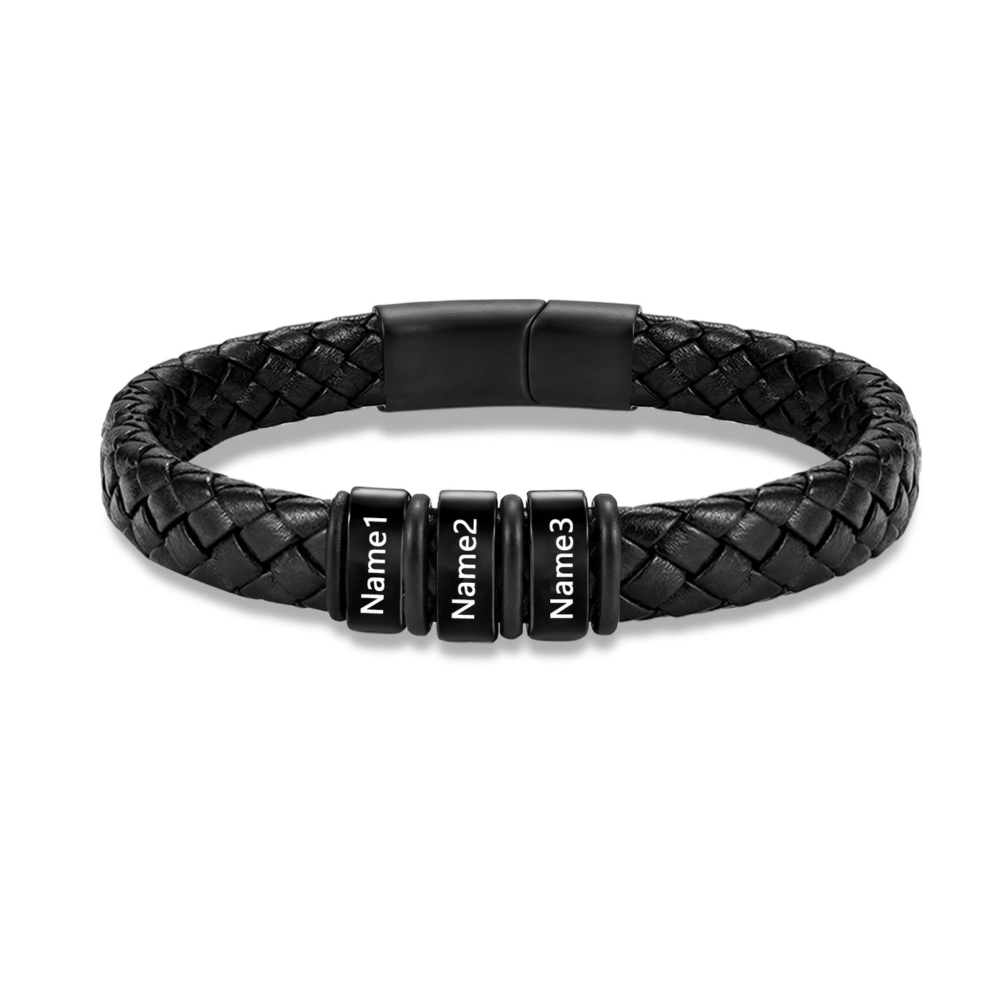 Custom Men Leather Bracelet - Personalised Bracelet for Men