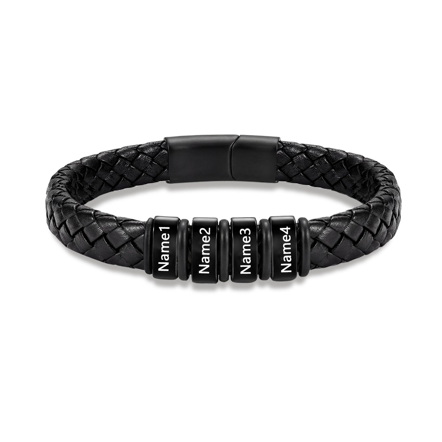 Custom Men Leather Bracelet - Personalised Bracelet for Men