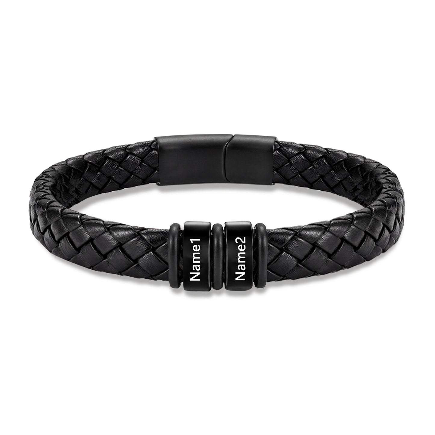 Custom Men Leather Bracelet - Personalised Bracelet for Men