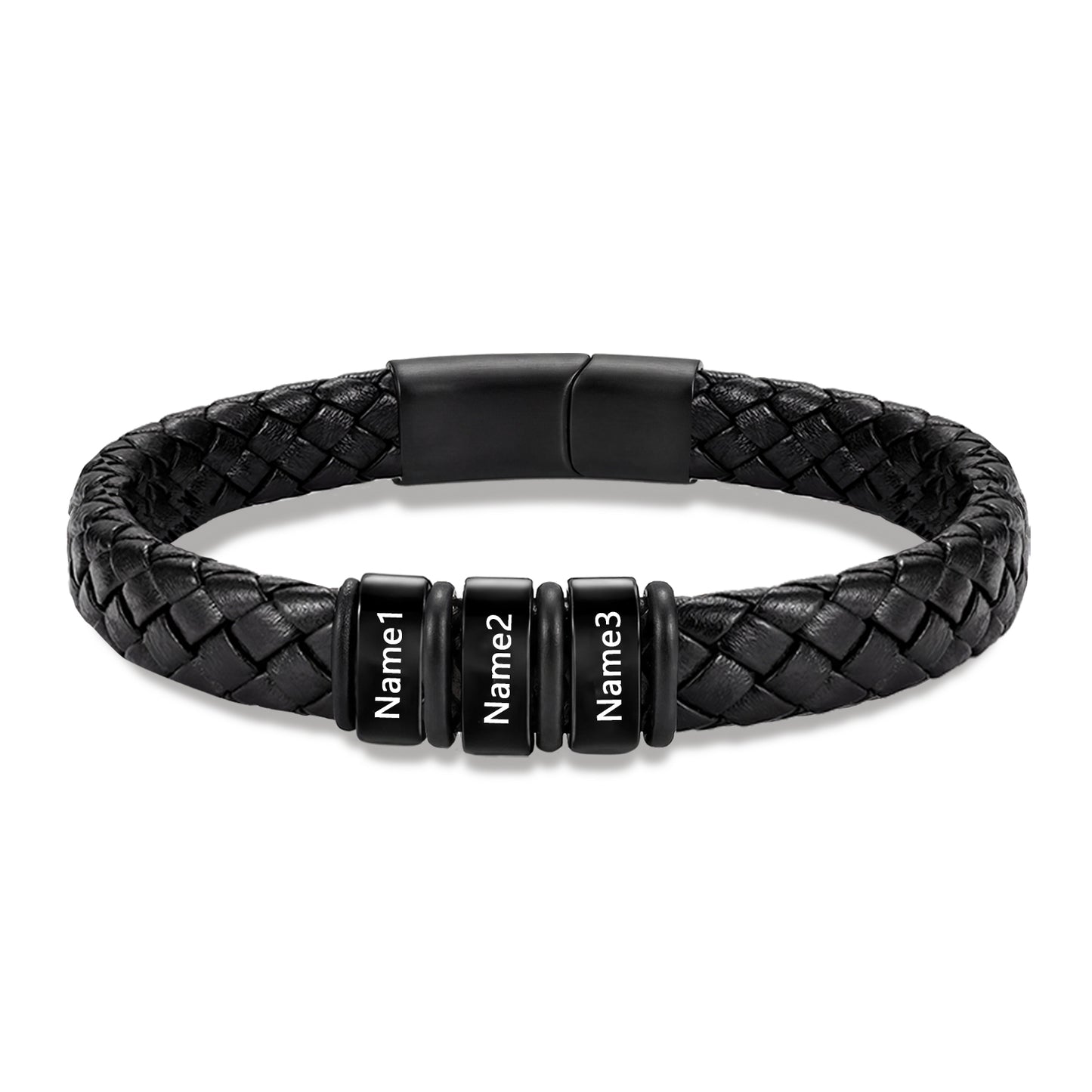 Custom Men Leather Bracelet - Personalised Bracelet for Men