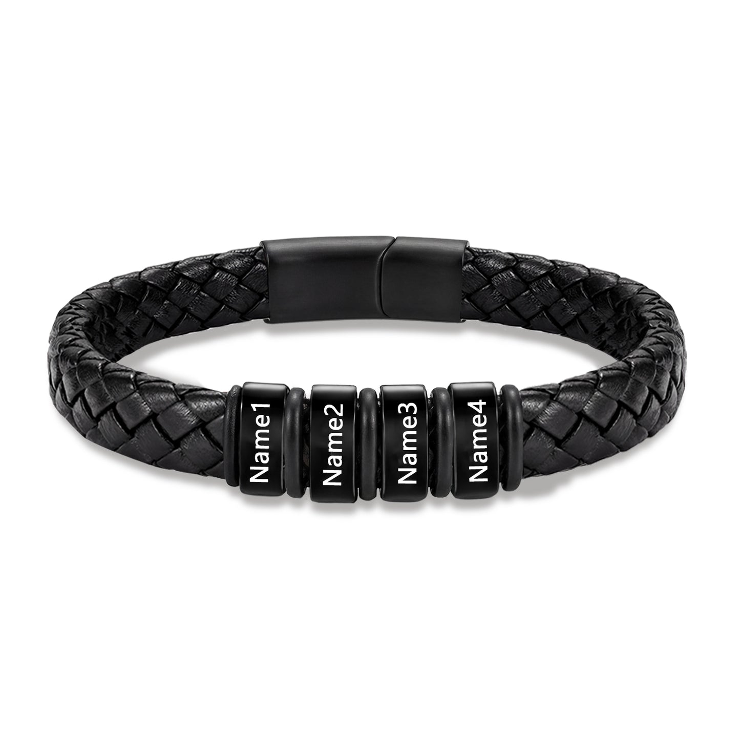 Custom Men Leather Bracelet - Personalised Bracelet for Men