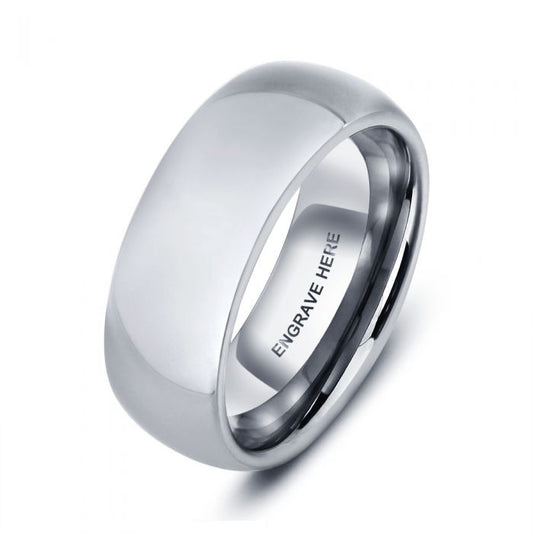 Personalised Rings For Men | Men's Tungsten Ring | Wedding Rings For Men | Men's Wedding Bands   Personalised Gift For Him | Personalised Gift For Men   Anniversary Gift For Him 