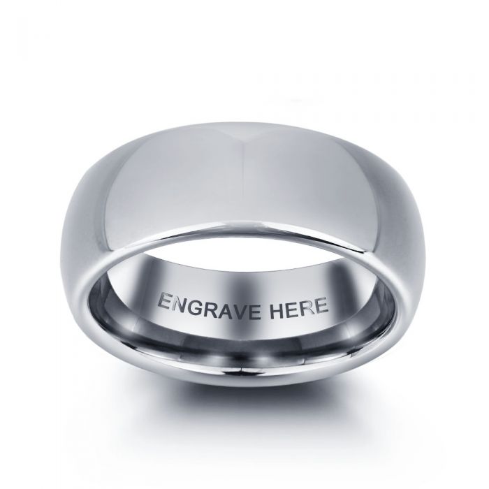 Mens tungsten clearance rings engraved