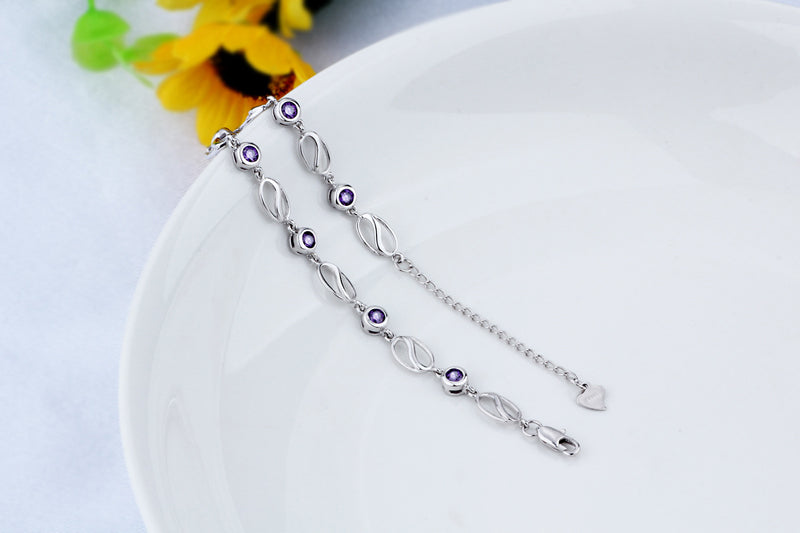 Silver bracelet for girls on sale design