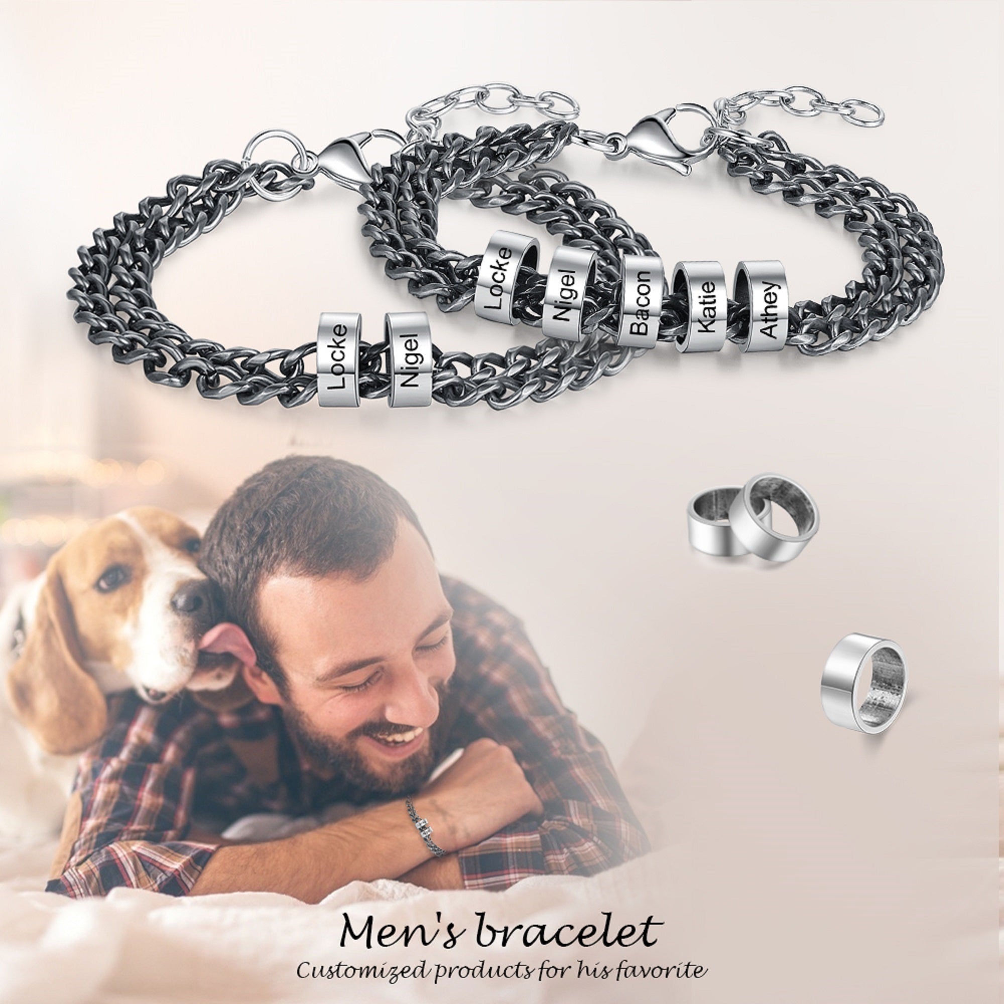 Personalised bracelet deals for boyfriend