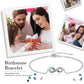 Personalised Silver Bracelet For Women | Customised Birthstone Bracelet For Her | Personalised Gift For Women | Customised Gift Idea For Women