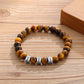 Durable tiger eye beaded bracelet for everyday wear