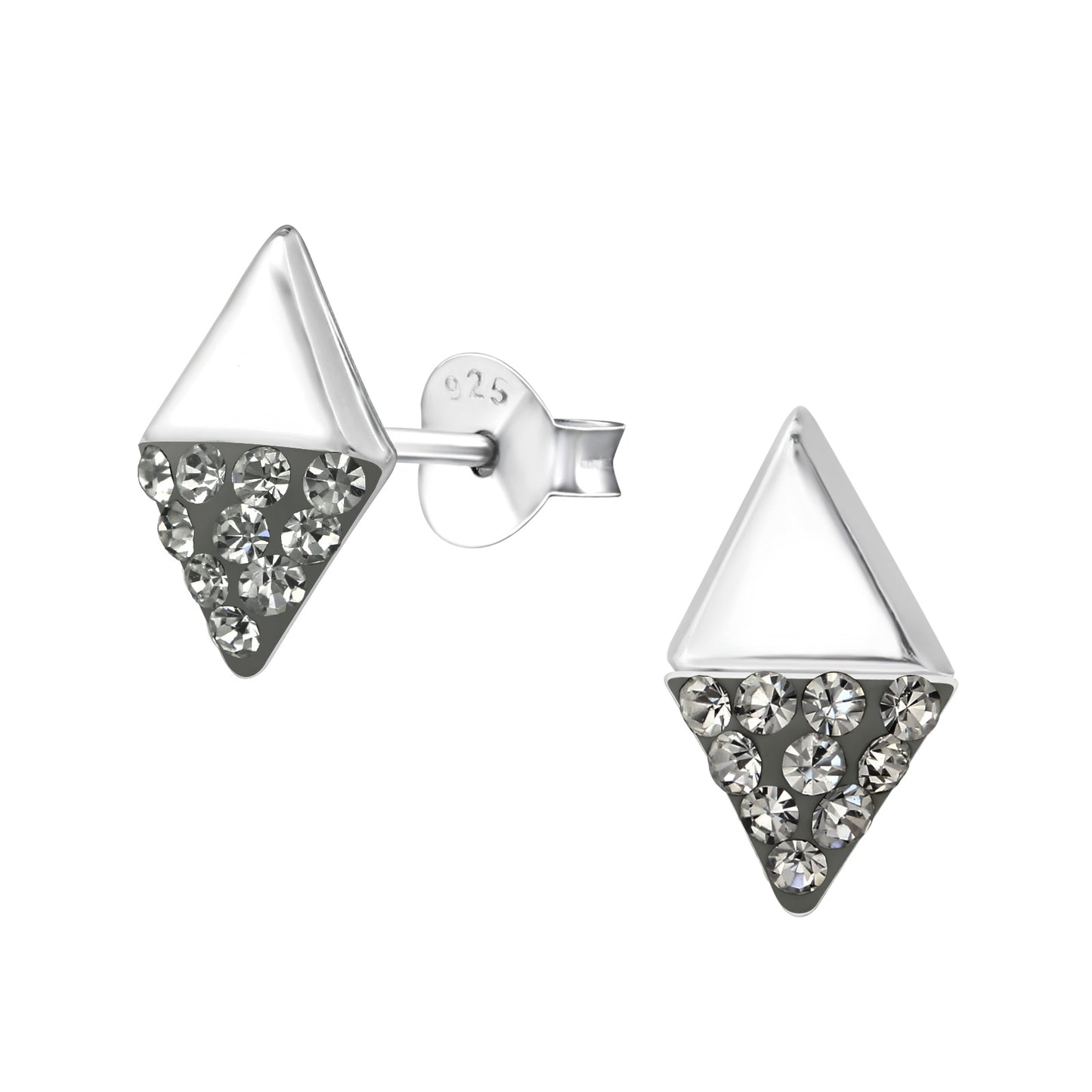 sterling silver earrings, sterling silver earrings for women, ladies sterling silver earrings, handmade jewellery, contemporary jewellery, silver studs 