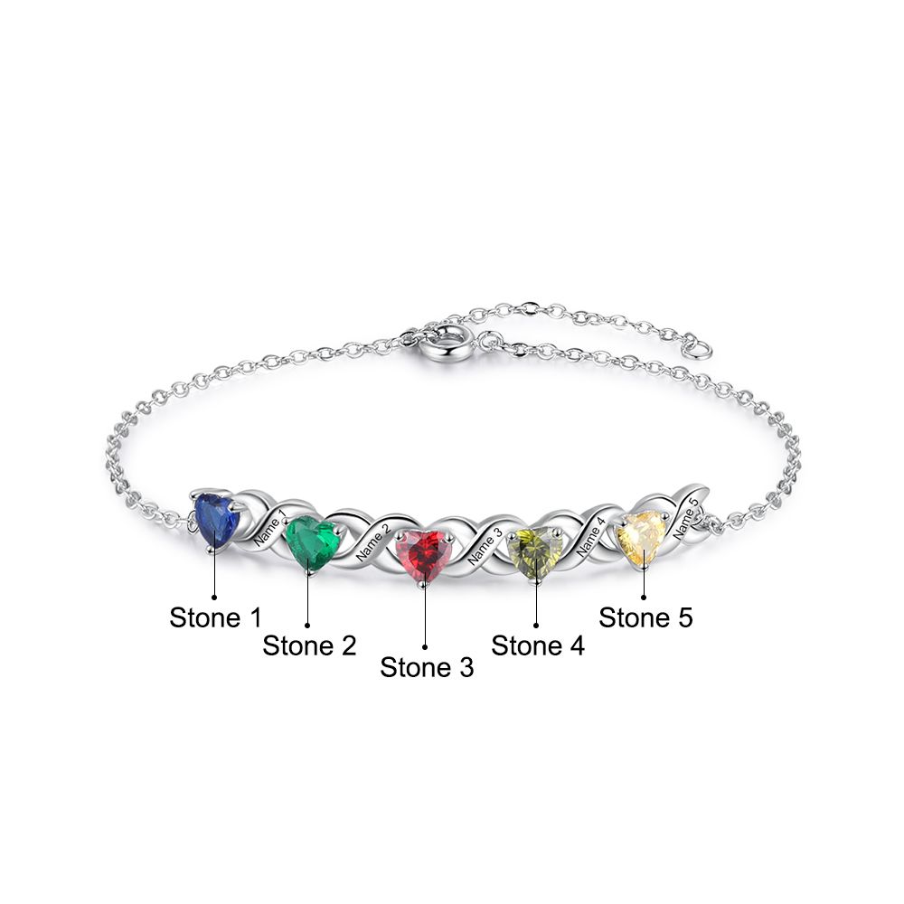 Elegant personalised bracelet with multiple charms