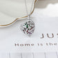 Elegant silver heart necklace with birthstone charm